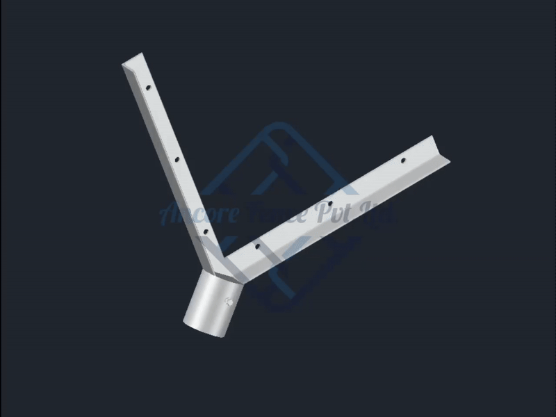 Barb Wire Arm 6 Wire Y Angle Arm Heavy Duty Special